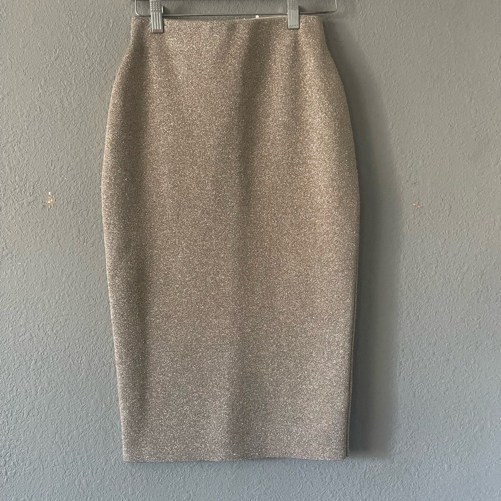 J. Crew Metallic Midi Pencil Skirt - Picture 2 of 7